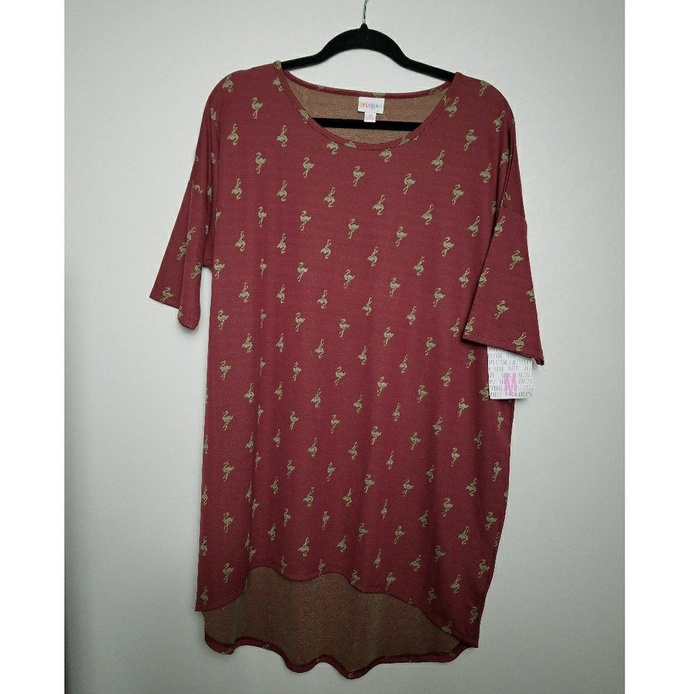 LuLaRoe Irma Tunic Flamingos